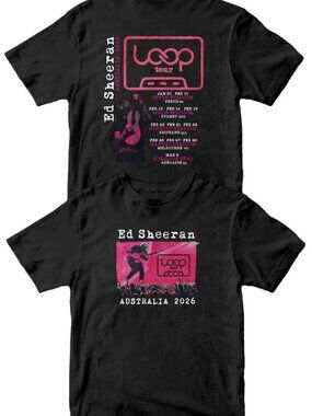 Ed Sheeran Loop Tour In Australia 2026 T Shirt